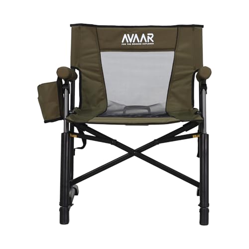 Go-Flow Compact Rocking Camping Chair with Armrests & Drink Holder - Wild Green