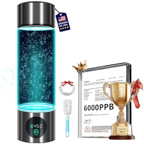 Clcepore Silver Hydrogen Water Bottle 6000PPB | Portable Hydrogen Generator for Sports & Travel