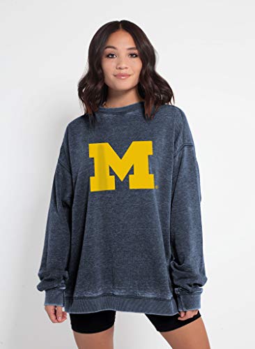 NCAA Women's Campus Pullover Sweatshirt - Michigan Wolverines XL Ink Variation