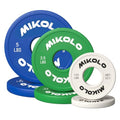 Mikolo White 17.5LB Weight Plates Set 1.25LB-10LB Bumper Plates for CrossFit