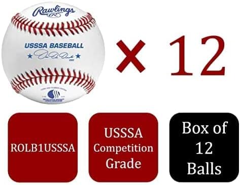 Rawlings USSSA Baseballs - Competition Grade ROLB1USSSA for Youth 14U | Multiple Count Options