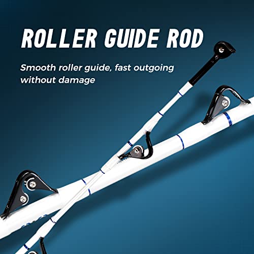 FISHAPPY 6' Saltwater Trolling Rod 50-80lbs Heavy Duty Boat Fishing Pole