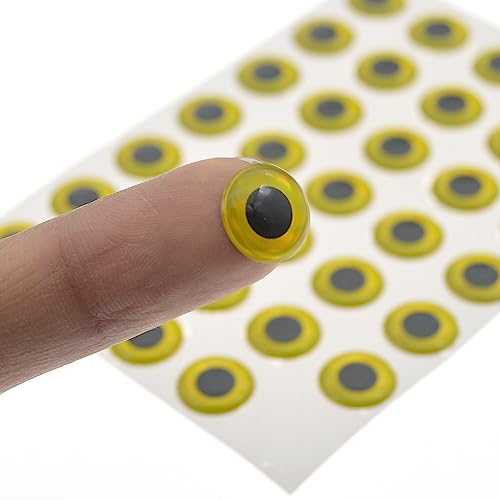 Round 3D Simulation Laser Fishing Lure Eyes - 900pcs Big Size, Self Adhesive