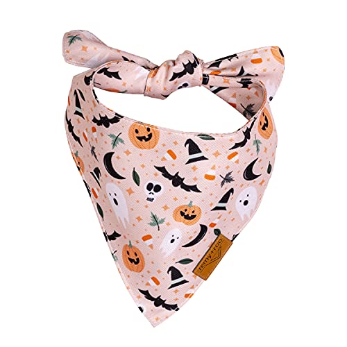 Remy+Roo Spooky Halloween Dog Bandanas X-Large - 2 Pack, Adjustable & Durable