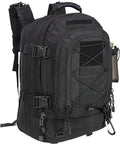 Expandable Military Tactical Backpack 40-64L Black 3-Day Hiking Camping Bag