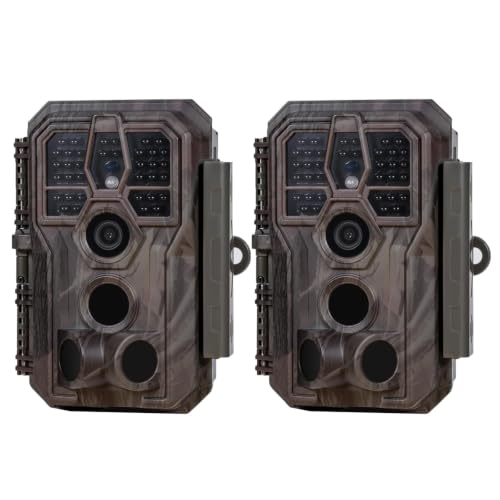 GardePro E5S 2-Pack Trail Camera - 64MP Photos & 1296P HD Video, Waterproof, Fast Trigger