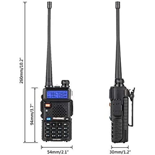Baofeng UV-5R Dual Band Ham Radio 6 Pack with 5W 1800mAh Batteries