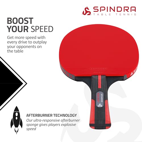 Advanced Offensive Ping Pong Paddle with Protective Case | Spindra