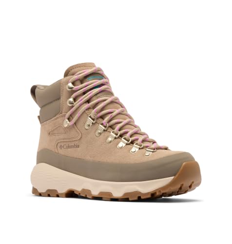Waterproof Hiking Boots for Women - Columbia Newton Alpine PT Oxford Tan/Foxglove 7