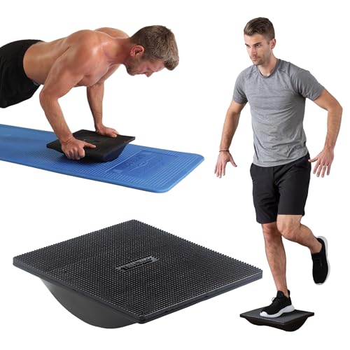 Balance Trainer Rocker Board - Wobble Balance Board for Core & Rehab - Black - Variation of Rocker Board