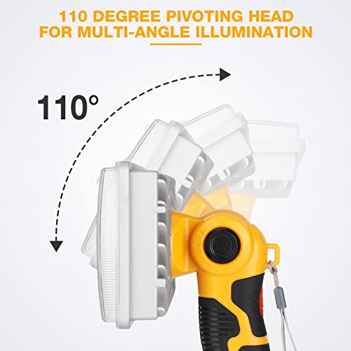 8-Inch LED Work Light 3300LM 30W Flood & Spot Light for Dewalt 20V Battery