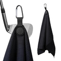 Magnetic Golf Towel with Clip - 23.6 x 15.7 Inch Large Microfiber Towels - Black - Variation of THIS listing