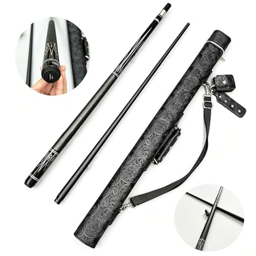 Yautja 3D Black Carved Pool Cue 58" 19oz Fiberglass Canadian Maple Case