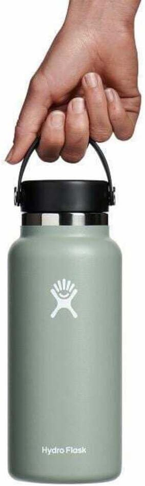 Hydro Flask Water Bottle - Insulated Stainless Steel with Wide Mouth Flex Lid - 32 Oz Agave Color