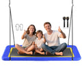 60-Inch Rectangle Tree Swing for Kids & Adults, Waterproof Textilene, Adjustable Straps - Blue 02