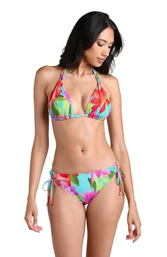 La Blanca Women's Island Goddess Halter Bikini Top - Sunset Botanica Variation