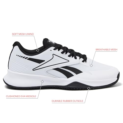 Reebok Classique Court Tennis Shoes Men White Black 11 - Athletic Footwear