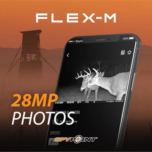 SPYPOINT Flex-M Cellular Trail Camera with MicroSD Card Pack - 28MP Night Vision Waterproof