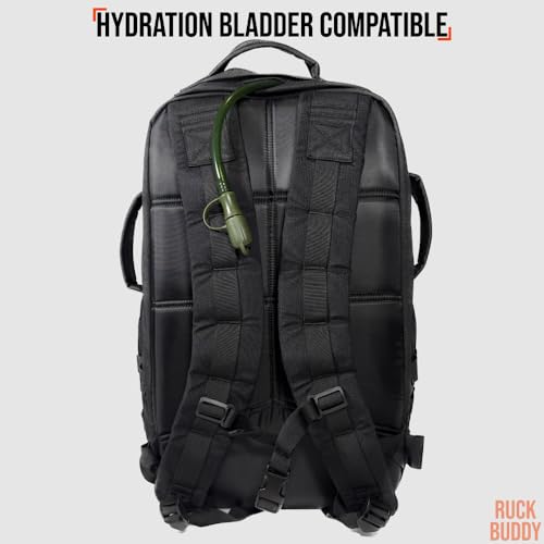 RuckBuddy 25L Weighted Rucking Backpack with Removable Hip Belt & Plate Pockets