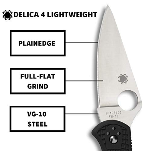 Spyderco Delica 4 Lightweight Folding Pocket Knife VG-10 Blade