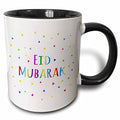 Eid Mubarak Mug - Happy Eid Blessing 11oz Two-Tone Black Ceramic Coffee Cup