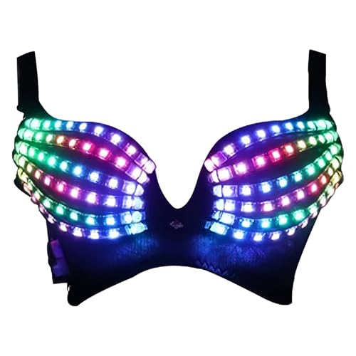 Women’s LED Light Up Bra for Rave Festival Nightclub Party Wear