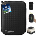 Inflatable Seat Cushion 1 Pack Black Portable Stadium & Travel Support