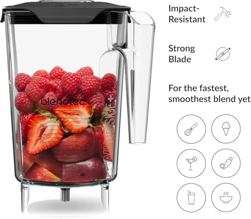 Blendtec 90oz WildSide Blender Jar - Clear, Heavy-Duty BPA-Free, 36oz Capacity