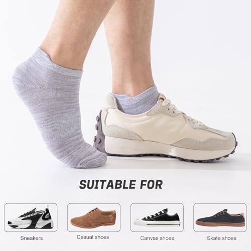 Men's Ankle Socks 6 Pairs Breathable Bamboo Rayon Low Cut Socks - Multicolor