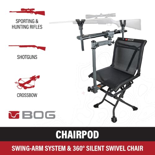BOG Hunting Rest Chair with Adjustable Height and Swivel for Shooting Stability