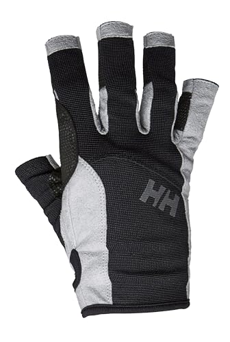 Helly Hansen Short Sailing Gloves - Large Black Unisex Deck Protection
