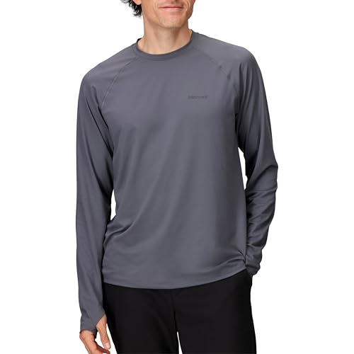 Men's Windridge Long Sleeve Shirt - Medium Steel Onyx, Moisture-Wicking, UPF 50