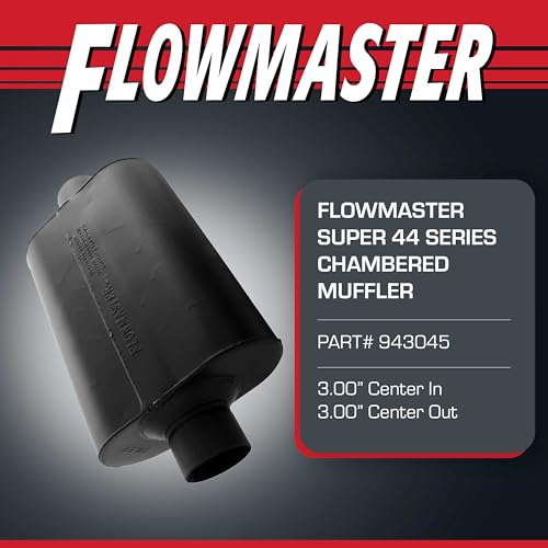 Flowmaster Super 44 Series Chambered Muffler - 3-inch Center In/Center Out, Aggressive Tone
