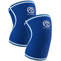 Rehband Original Knee Sleeve 7mm Neoprene Support for Weightlifting, Powerlifting, Blue - Medium