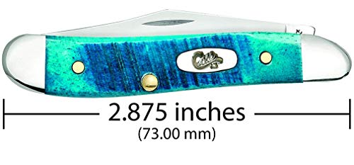Case 25596 Pocket Knife with Caribbean Blue Jig Bone Handle, 2.875 Inch Closed
