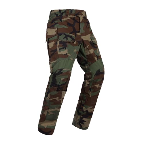 EMERSONGEAR Gen3 Paintball Pants with Knee Pads - Woodland Large Tactical Combat Trousers