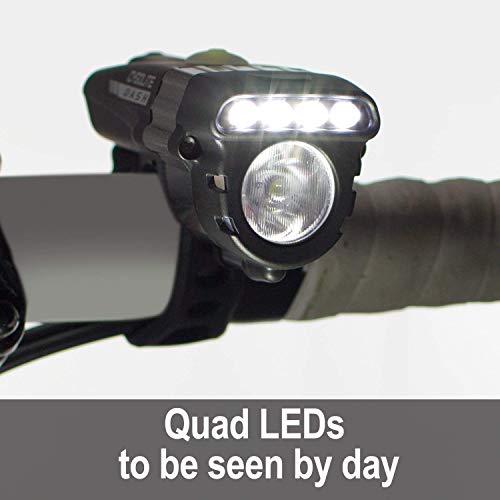 Cygolite Dash 600 Pro Bicycle Light with Taillight – 600 Lumens, USB Rechargeable, Waterproof, Compact Road & Commuter Bike Light