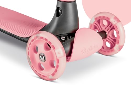Pink Yvolution Y Glider Air Scooter for Kids, 3 Wheel Adjustable Lean-to-Steer