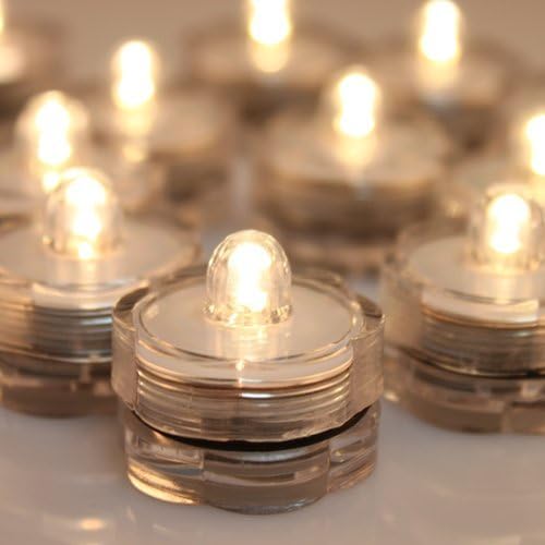 AGPTEK LED Submersible Battery Tea Light Candles - Waterproof for Wedding & Party Decor | Warm White