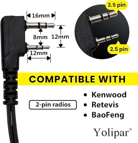 G-Shaped Earpiece Surveillance Kit for Walkie Talkies - 10 Pack