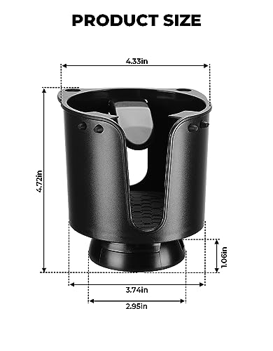 Large Kayak Cup Holder with Track Mount - Anti-Slip Drink & Fishing Accessory
