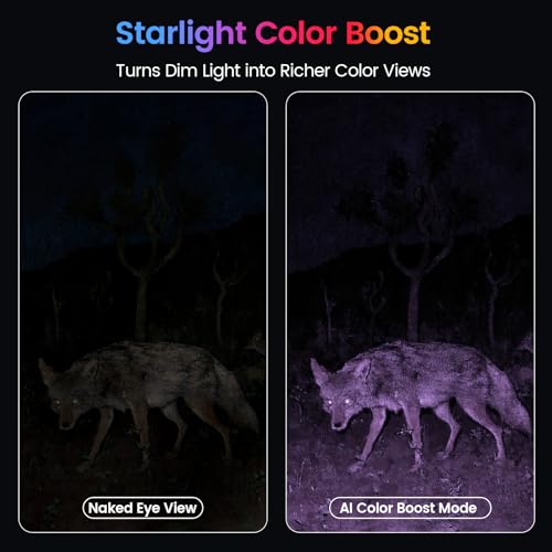 4K Night Vision Goggles for Adults with AI Color Boost, 8X Digital Zoom