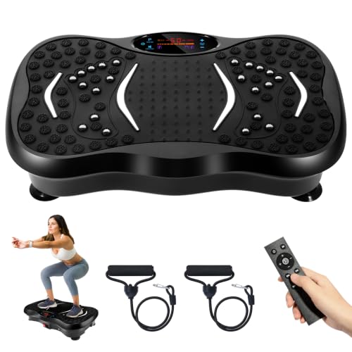 Himaly Low-Noise Full-Body Vibration Exercise Machine - Black, Home Fitness