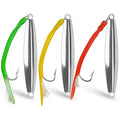 Saltwater Diamond Jig Fishing Lure 3pcs 3oz - Striped Bass & Deep Sea Tackle