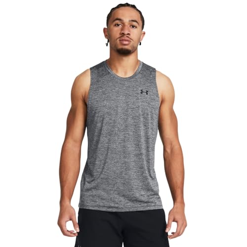 Under Armour Tech Tank Top Large Black Castlerock Athletic Shirt