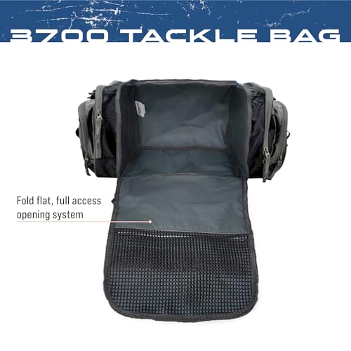 FROGG TOGGS Heavy Duty Fishing Tackle Duffel Bag with 4 Bait Trays - Black / 3700