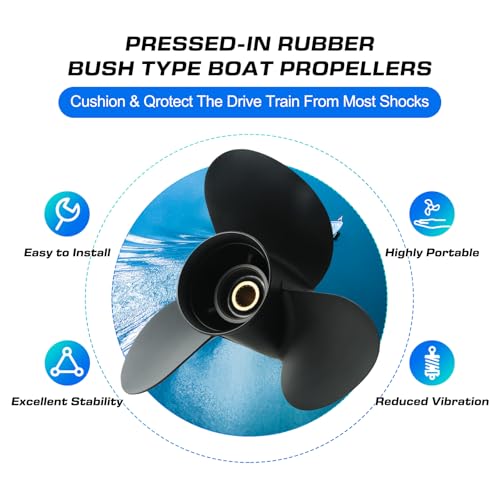 Outboard Propeller 14x19 for Suzuki 50-140HP RH 15-Spline Aluminum