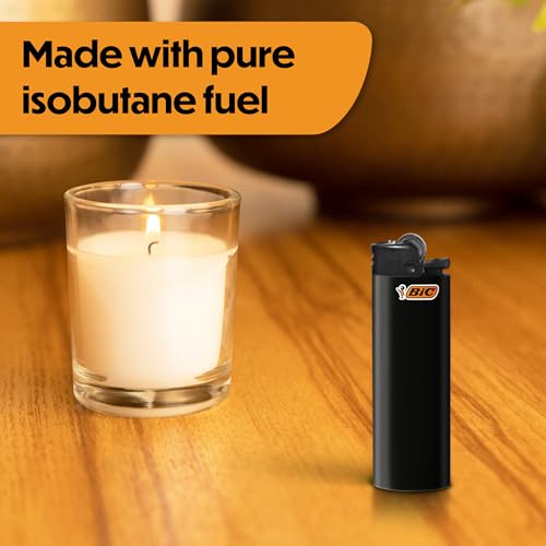 BIC Maxi Pocket Lighters Black 50-Count Tray | Long-Lasting Safety Gas Lighters
