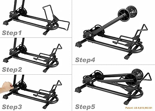 BikeHand Bicycle Floor Parking Rack Stand for Mountain MTB & Road Bikes - Fat Bike Variation 1