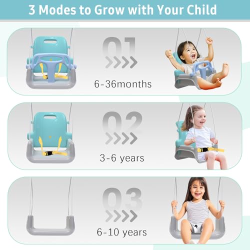 Yozoia Blue Multifunctional Toddler Swing Foldable Indoor & Outdoor Baby Swing